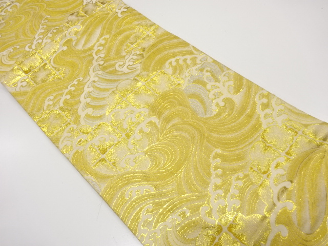 アンティーク　荒波模様織り出し丸帯（材料）